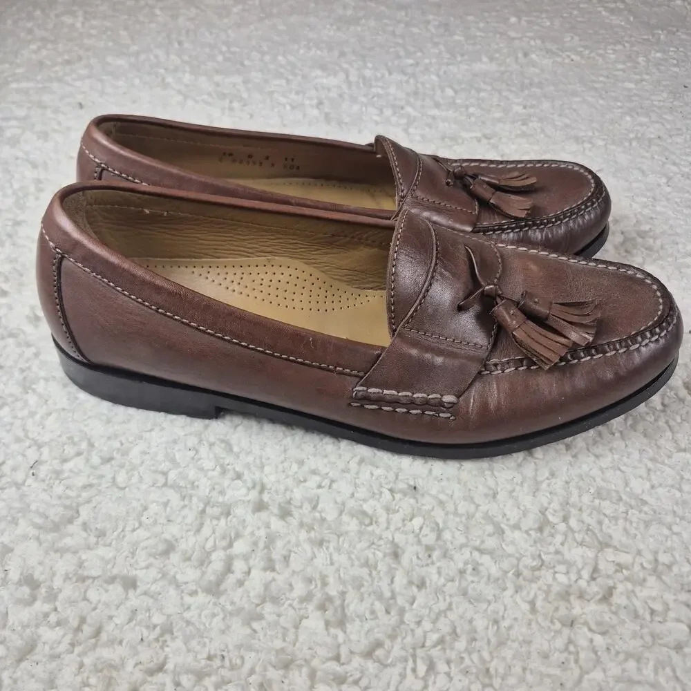 Cole Haan Mens Brown Leather Tassel Loafer Dress Shoes Size 10 D Footwear Casual